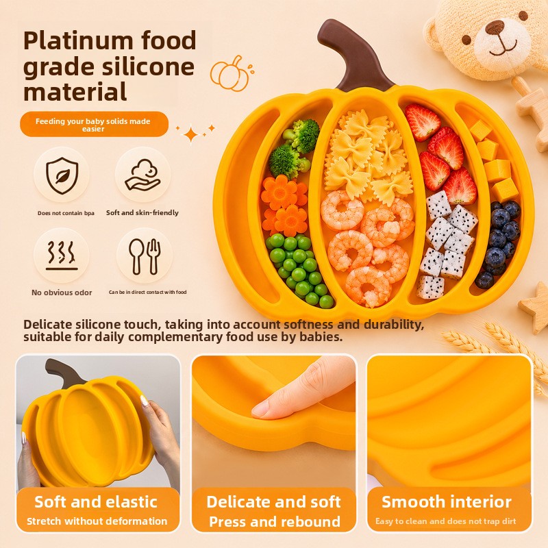 Kürbisförmiger Silikon-Babytel – Baby Food Vegetables Bewertung und Preis